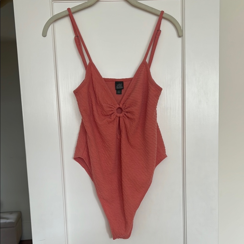 Coral Keyhole Bodysuit
